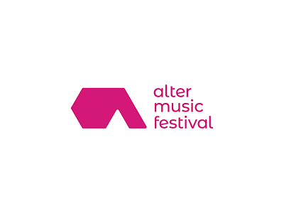 Alter Music Festival - Logo design a letter alternative brand brand identity branding concert design festival logo logo design minimal music pink signet vector