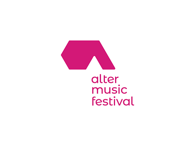 Alter Music Festival - Logo design, vertical version a letter alternative brand brand identity branding concert design festival logo logo design minimal music pink signet vector vertical