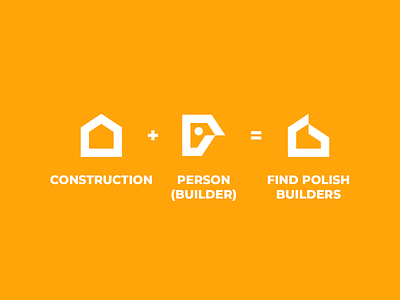 Find Polish Builders - Logo meaning idea bold brand brand identity branding builder builders building construcion design home house idea logo logo design meaning minimal person signet worker yellow