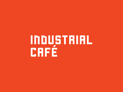 Industrial Cafe - Logo design bar brand brand identity branding cafe cafeteria coffee design industrial industry logo logo design minimal orange restaurant vector