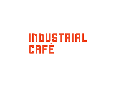 Industrial Cafe - Logo Design bar brand brand identity branding cafe cafe logo coffee design industrial industry logo logo design minimal orange pub restaurant vector