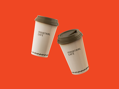 Industrial Cafe - Coffee cups design