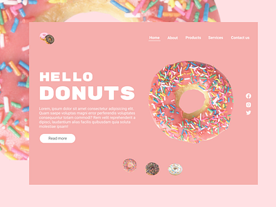 Landing page for Sweet Donuts