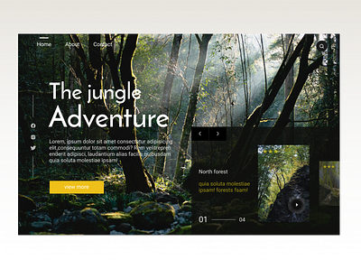 The jungle Adventure - landing page forest green monkey rainforest thejungle themeforest tiger tropical ui ux uidesign wild