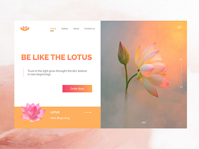 lotus  - landing page