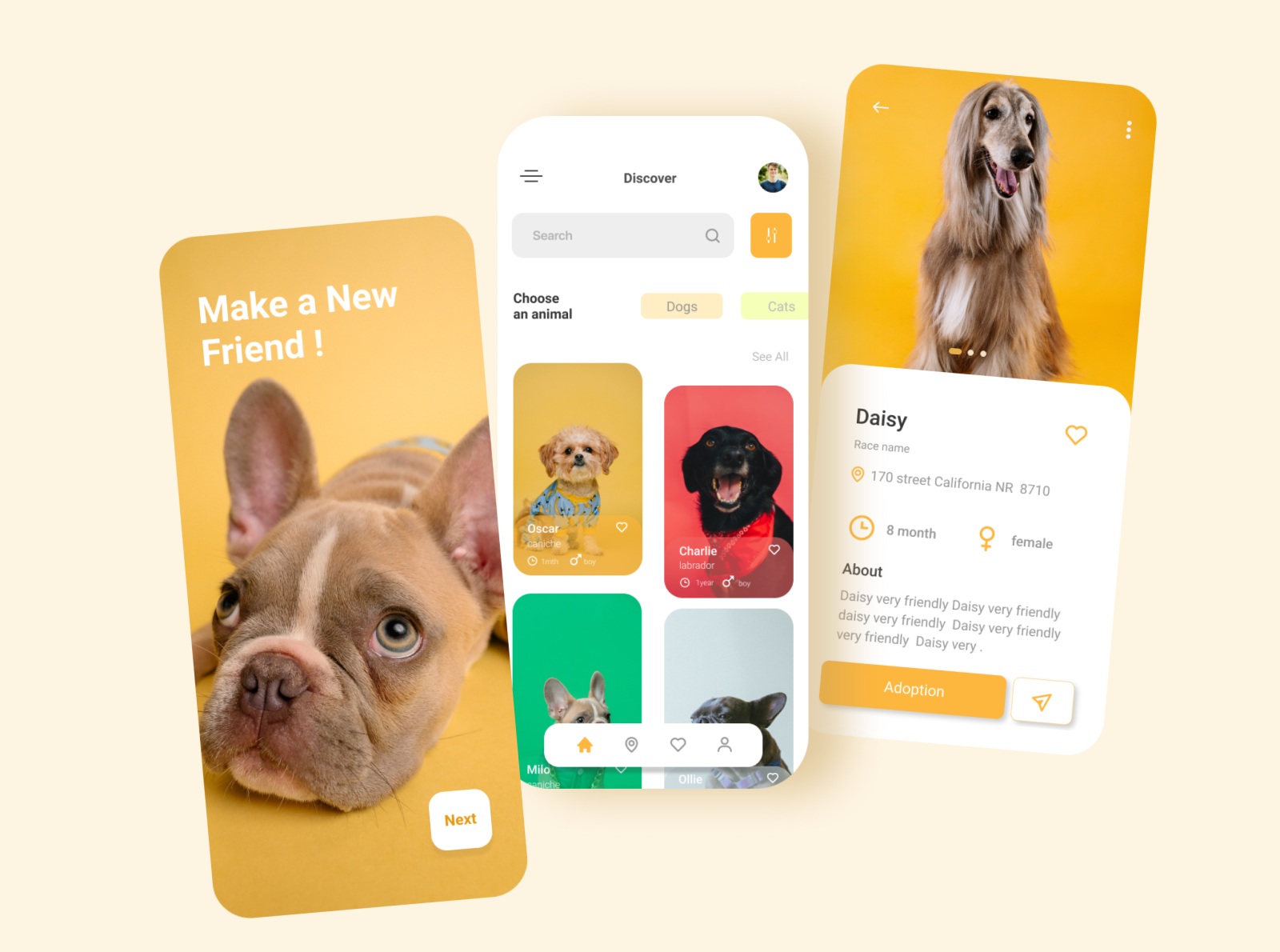 Pet Adoption Application Concept by chaimaa on Dribbble