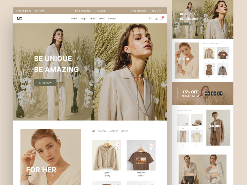 E-commerce website concept by chaimaa on Dribbble