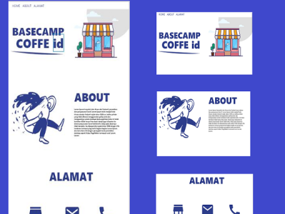 desain UI website caffe