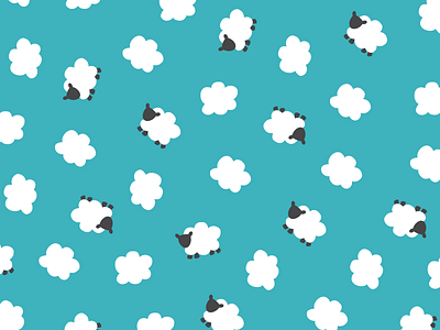 Sheep & Clouds clouds pattern sheep