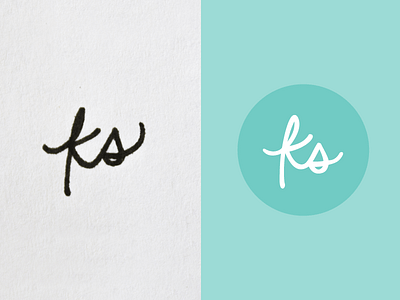 Initials initials ks logo monogram script