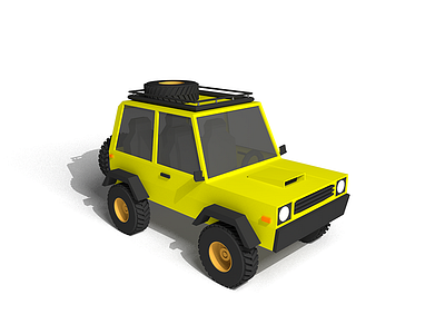 The Explorer 3d cinema4d explorer flat jeep low poly render vehicle wheels