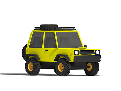 The Explorer Parallel 3d c4d jeep render vehicle yellow