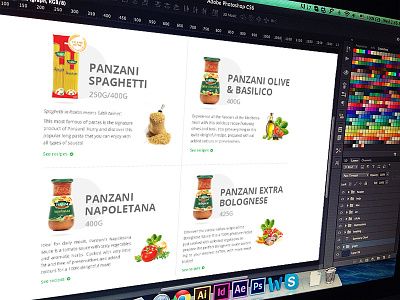 Pasta & Sauce Product Page culinary food ingredients pasta product design product list page sauce trendy