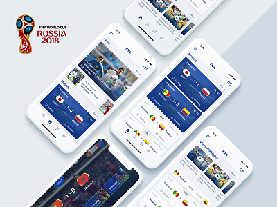Fifa World Cup 2018 App Re-design fifa football app soccer app uisml world cup