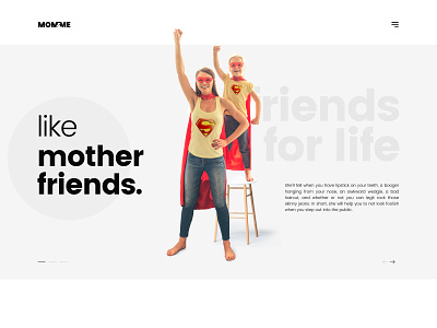 Like Mother - Like Best Friend friends landing page mom mother uidesign uisml