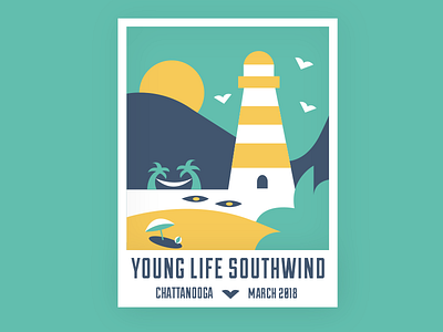 Beach Trip beach beachball lighthouse southwind sunset water young life