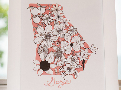 Georgia Flower Print atlanta chattanooga floral flower georgia