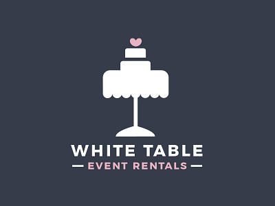 White Table chattanooga illustration linen logo love rental table wedding wedding invite women