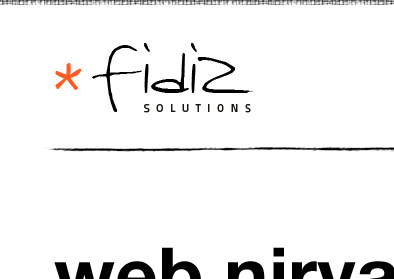 Fidiz Solutions redesigning black clean hand drawn logo white