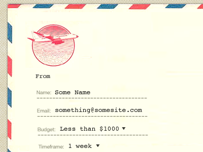 Fidiz / Contact form air mail contact envelop fidiz form paper