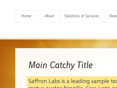 Saffron Labs - Navigation header lacuna minimal navigation white
