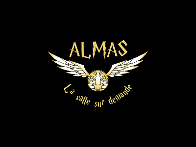 Almas illustration design gymlogo happy potter illustration illustrator logo logo design logodesign logotype sport sport logo typography