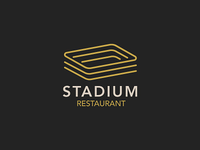 Stadium restaurant Logo branding design illustration illustrator logo logo design logodesign logotype restaurant logo stadium