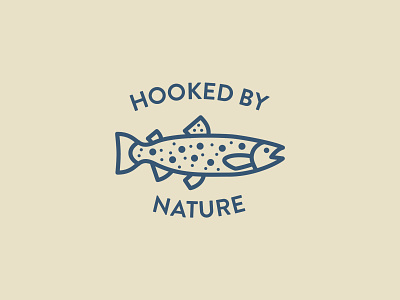 Hooked by Nature branding design fishing fishlogo hooked illustration illustrator logo logo design logodesign logotype personal branding