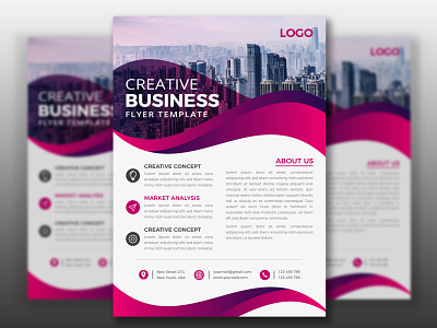 Creative Business Flyer Template I Flyer Design agency brand identity brochure business corporate flyer flat growth modern print template