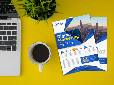 Digital Marketing Agency Flyer agency brand identity brochure business corporate creative design flyer flyer design flyer template print