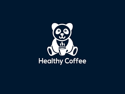 Logo For Panda Coffee coffee logo company logo designer mamun flat icon flat logo design icon logo logo design logodesign logodesigner logos minimalist logo pandalogo