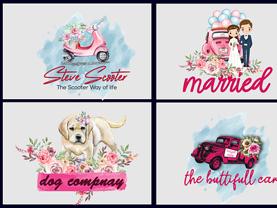 watercolor logo design