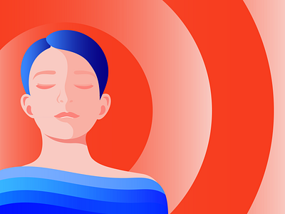 Illustration for Storytel editorial illustration fashion girl illustration meditation mindful mindfulness minimal relax woman