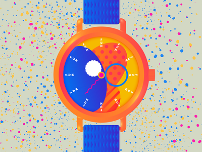 24/7 Fun Time design editorial illustration fashion fun illustration illustrator minimal relax vector illustration watch watch design