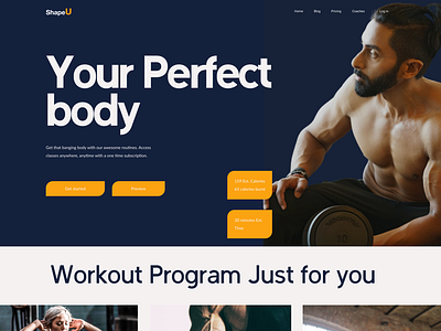 ShapeU fitness Center homepage
