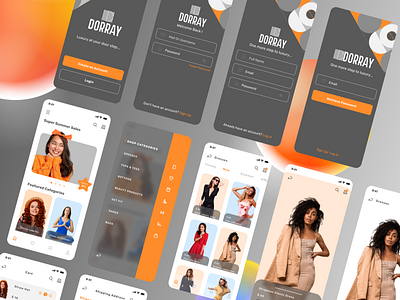 Dorray online store UI design app design beautiful design branding clean ui design e commerce design fashion app design fashion ui interaction design minimal mobile app mobile app design mobile app ui modern design modern ui product design ui uiux user interface ux