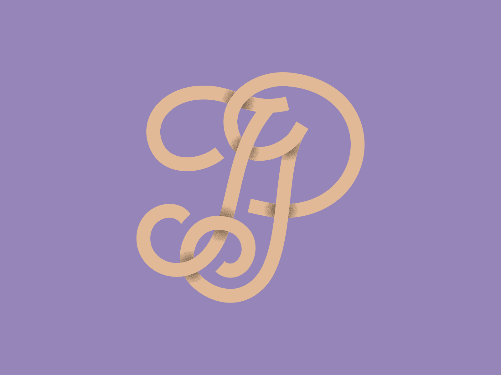 JP custom graphic design initials lettering letters logo logotype monogram script type typography