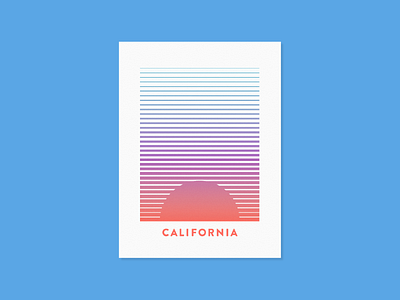 Sunset 2 art california gradient graphic retro sunset