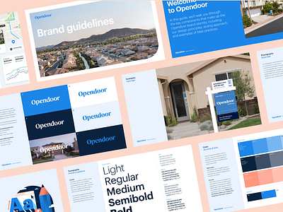 Opendoor Brand Guidelines brand brand guideline branding color design graphic design home buying home selling homes illustration layout design logo opendoor photography real estate system typography visual design visual identity voice and tone