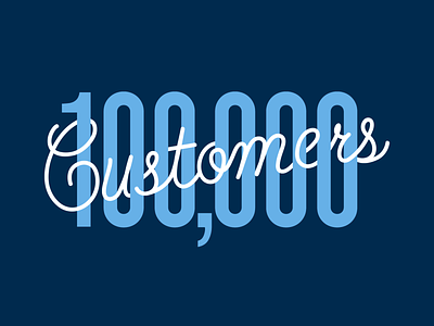 100K Custom(ers) Lettering design graphic graphic design letterform lettering script typography