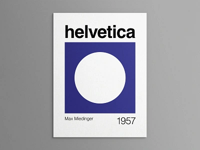 Helvetica modernist poster 2 blue design geometric graphic graphic design modern poster typography