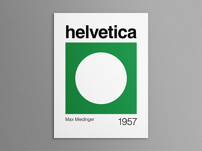 Helvetica modernist poster 3 circle geometric graphic graphic design green modern poster square
