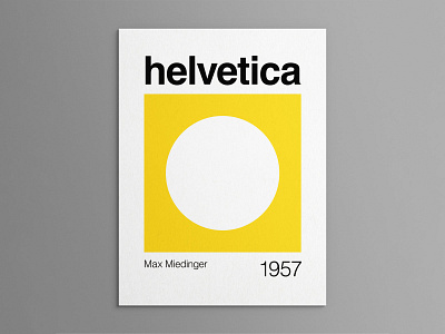 Helvetica modernist poster 4 circle design geometric graphic graphic design poster square type yellow