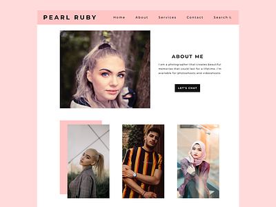 Pearl Ruby Portfolio design ui web