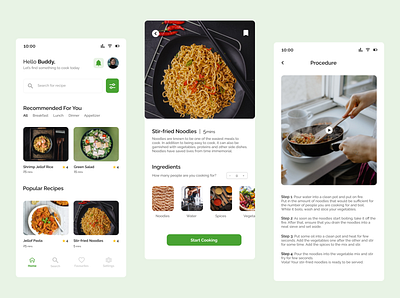 Recipe App - Your cooking buddy ui