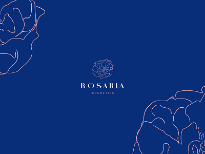 LOGOfor Rosaria cosmetics branding design illustration illustrator logo ui vector