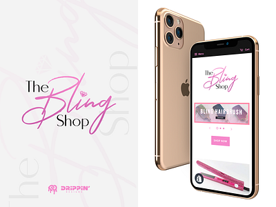 TheBlingShop bling brand branding design logo shopify typography ui vector website