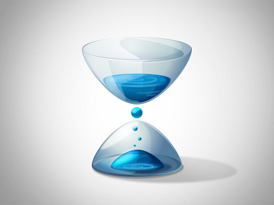Time 2 hourglass illustrator logo modern time