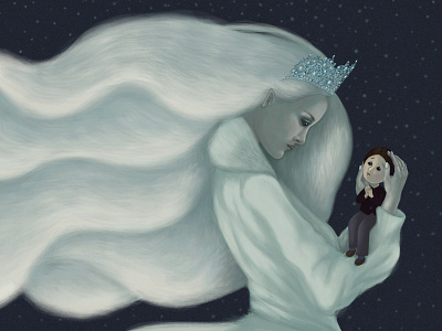 The Snow Queen boy illustration character design children art children book illustration childrens book fairytale snow snowflake the snow queen winter queen