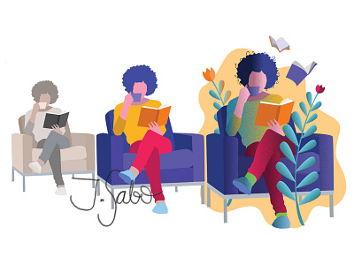 Woman Reading Flat Design adobe illustrator character design characterdesign flat design flat illustration flatdesign illustration illustrator pen tool